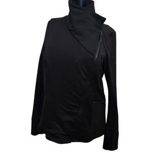5.11 Tactical Jacket Women's M‎ Black Louise Asymmetrical Zip Moto Coat 66011